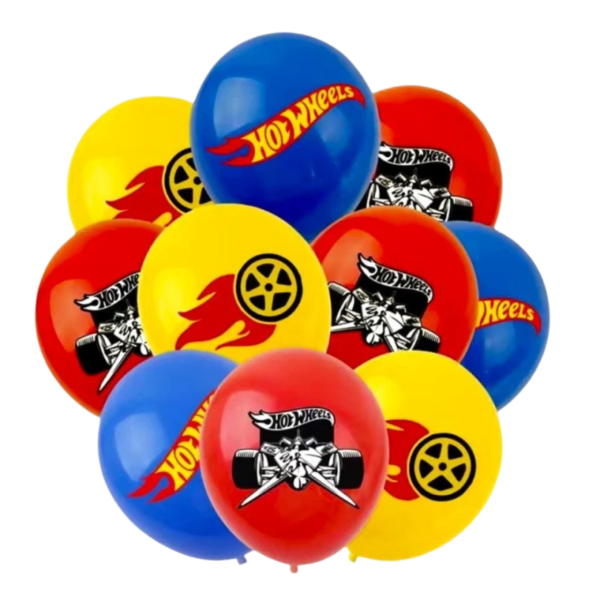 Кулі латекс 12" 30 см з малюнком Hot Wheels Асорті Китай Упаковка 10 шт