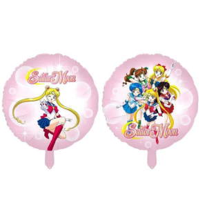 Куля фольгована кругла двостороння 18" 45 см з малюнком Сейлор Мун Sailor Moon Рожевий Китай