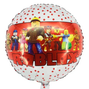 Куля фольгована кругла 18" 45 см з малюнком Roblox Роблокс Червоний Китай