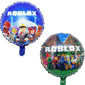Куля фольгована кругла 18" 45 см з малюнком Roblox Роблокс Синій Китай
