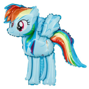 Шар фольгированный фигурный 40х50 см Пони Радуга Деш My Little Pony Мой маленький пони Голубой Китай