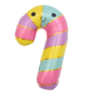 Куля фольгована фігурна 54х74 см Яскравий льодяник тростина смайл Різнокольоровий Китай