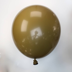 Шар латекс 18" 45 см Дабл стафф Ретро молочный шоколад на черном Китай