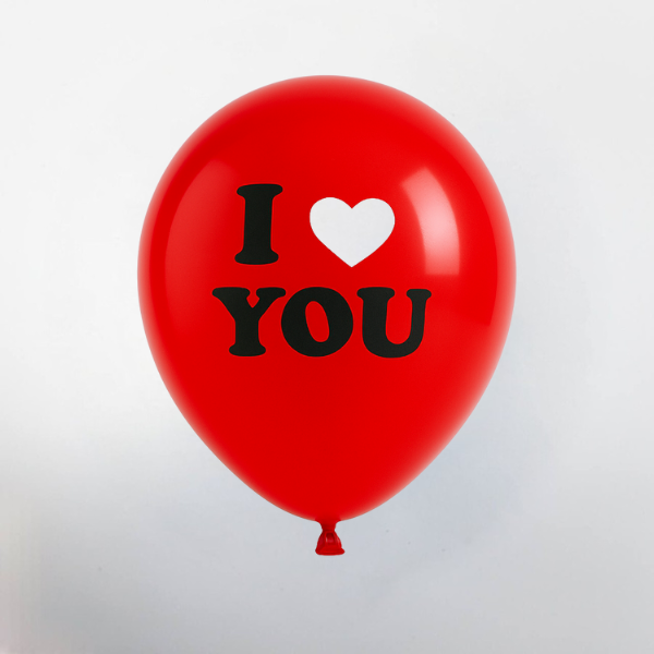Кулі латекс 12" 30 см з написом I love you Червоний Китай Упаковка 100 штук