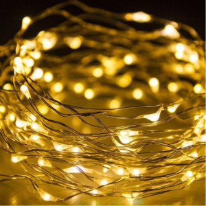 Гірлянда LED ниткова 3 метри Крапля роси Тепле світло Батарейки